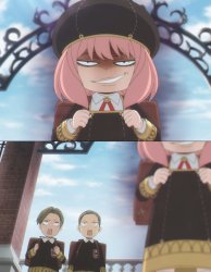 Anya evil smirk Meme Template