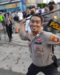 One very happy Riot Cop! Meme Template