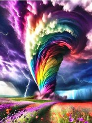 Rainbow Tornado Meme Template