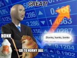 Stonks, honks, bonks Meme Template