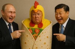 Trump Making America Groan Again MAGA Putin Xi laugh Meme Template
