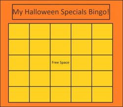 favorite halloween specials bingo Meme Template