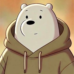 Ice bear in hoodie Meme Template