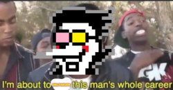 im about to deltaruin this whole mans carrer Meme Template