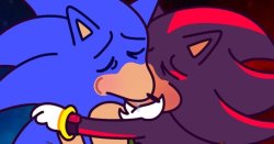 Sonic x Shadow kissing Meme Template