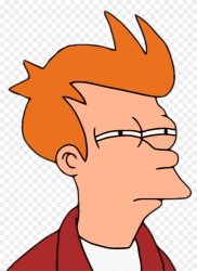 Fry Not Sure White Meme Template