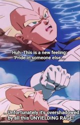 Vegeta pride overshadowed by rage Meme Template