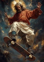 Jesus skatevoarding Meme Template