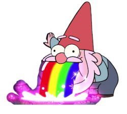 Rainbow Puke Transparent flipped Meme Template