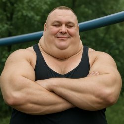 Realistic Blob crossing arms Meme Template