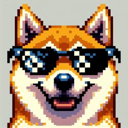 doge with pixelated shades Meme Template