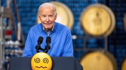 Biden bonkers at podium Meme Template