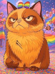 pride grumpy cat Meme Template