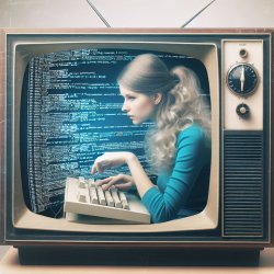 computer programmer inside TV Meme Template
