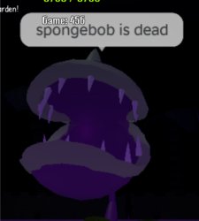 Spongebob is dead Chomper pvz Meme Template