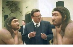 Neandertaler dump people Meme Template