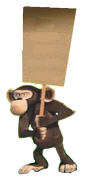 Chimpanzee protests Strike Sign Template Meme Template