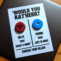 WiFi or battery Meme Template