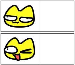 Stoopid Cat 2 panels Meme Template