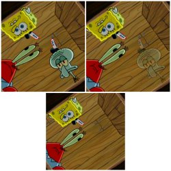 Squidward disappears Meme Template