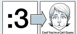 :3 to cat face Meme Template