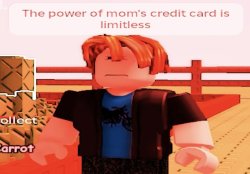 the power of mom’s credit card is limitless Meme Template