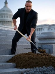 Dan Bongino shoveling shit Meme Template