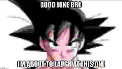 Son Goku not funny didn't laugh Meme Template