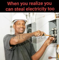 When you realize you can steal electricity too Meme Template