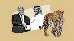 Trump leopard handshake Meme Template
