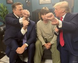 Elon Fighting Trump Meme Template