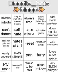 doodle_boi bingo Meme Template