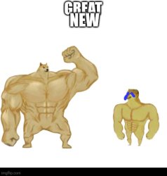 Ultra Buff doge vs buff cheems Meme Template