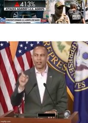 Hakeem Jeffries wants ICE to unmask Meme Template