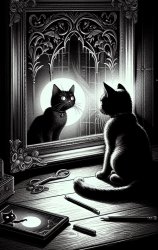 Cat seeing it's reflection Meme Template