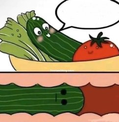 Cucumber butt Meme Template