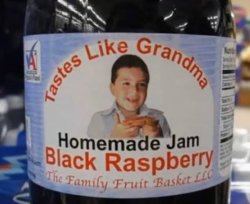 Teste like grandma homemade jam black rasberry Meme Template