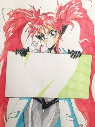 Yuimei holding a sign Meme Template