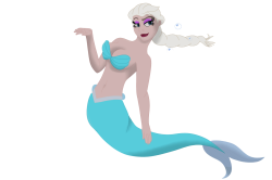mermaid elsa Meme Template