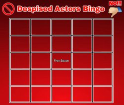 despised actors bingo Meme Template