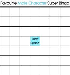 favorite male characters super bingo Meme Template