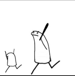 Flork corriendo Meme Template