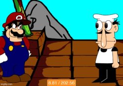 Evil Mario vs Pehpeeno Meme Template