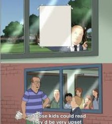 King of the Hill Can't Read Meme Template