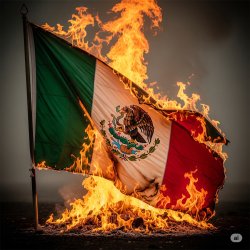 Burning Mexican Flag Meme Template