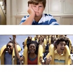 SAD and Roller coaster Meme Template