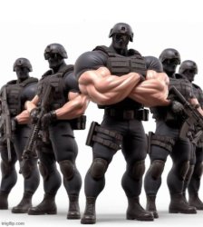 Buff Swat team Meme Template