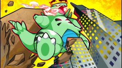 Pokemon destroying builings Meme Template
