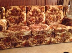 This couch has seen some things, bad things Meme Template
