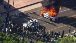 LA Protests and Waymo Meme Template